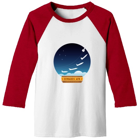 Edwards Air Force Base - yellow and brown logo Baseball Tees