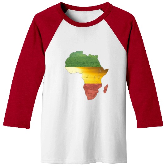 Africa - red, gold and green Baseball Tees