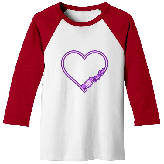 Jeep Love Purple Neon Baseball Tees