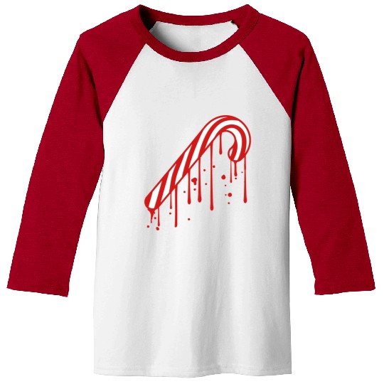 drop graffiti melt stamp candy cane tasty candy su Baseball Tees