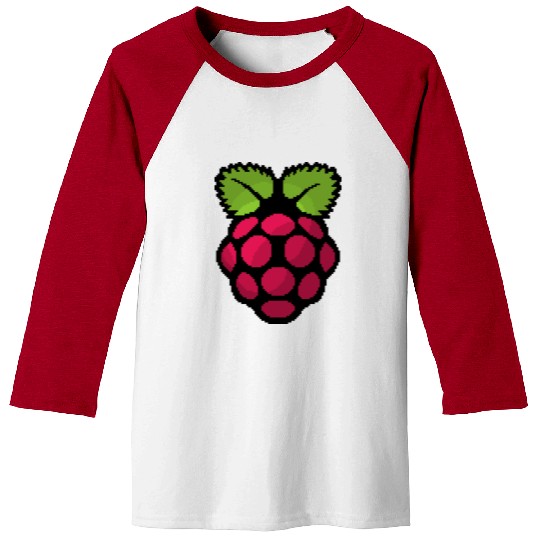 Raspberry Pi Pixel Logo Baseball Tees
