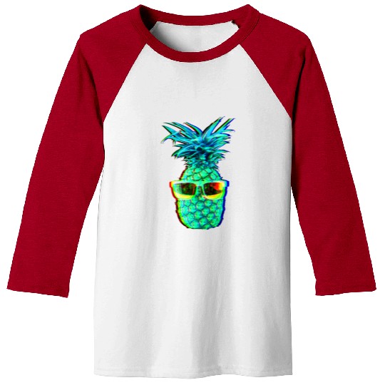 EDM Pineapple EDM Trippy Neon Rave Baseball Tees