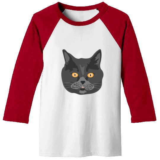 Cat British Shorthair Cat Face - Gift Idea Baseball Tees