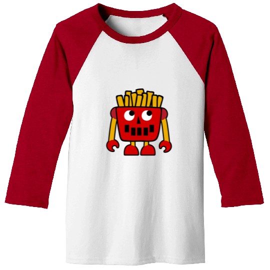 Burger Pizza French Fries Donut Robot Baseball Tees