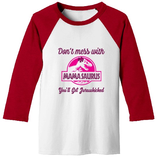 Mamasaurus Rex Dinosaur autism Womens Mother's Day Baseball Tees