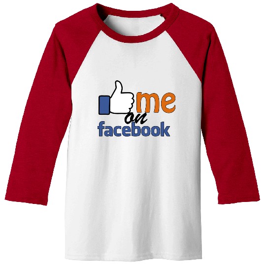 like me on facebook Baseball Tees