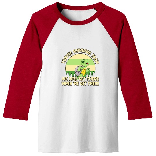 Turtle Running Team Baseball Tees