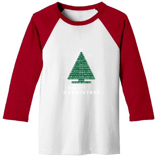 Chemistree Christmas Tree Periodic Table Chemistry Baseball Tees
