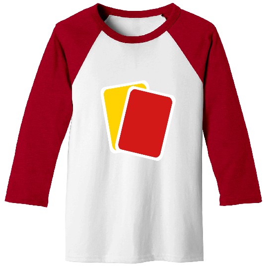 Red yellow card Baseball Tees