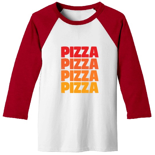 Pizza Pizza Pizza Pizza Baseball Tees