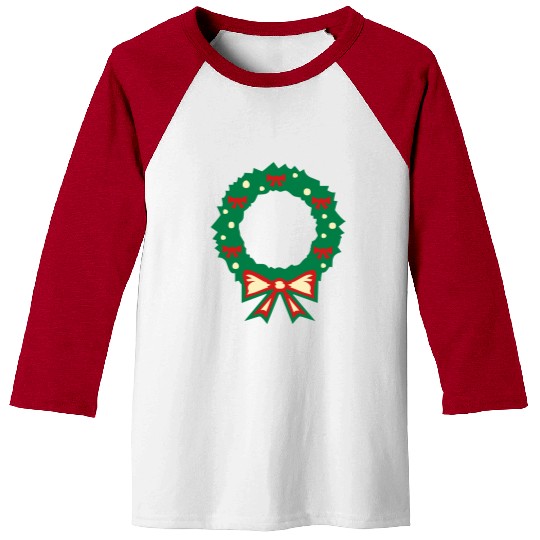 christmas wreath Baseball Tees