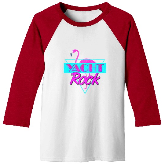 Yacht Rock Retro Flamingo Baseball Tees