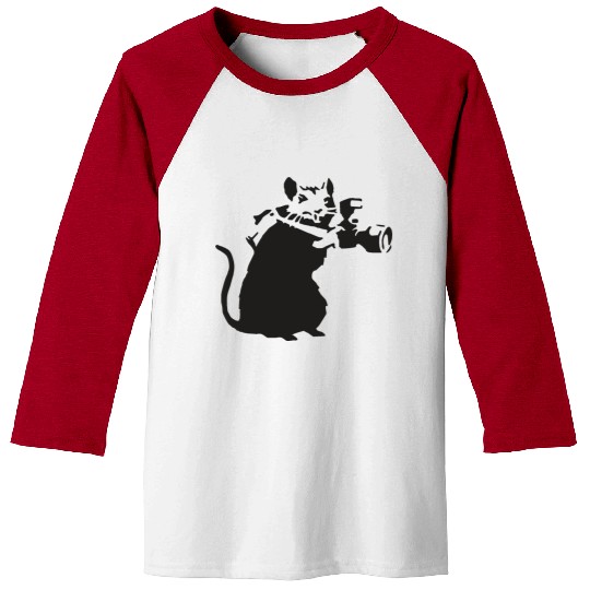 Rat with camera - Banksy Graffiti Baseball Tees