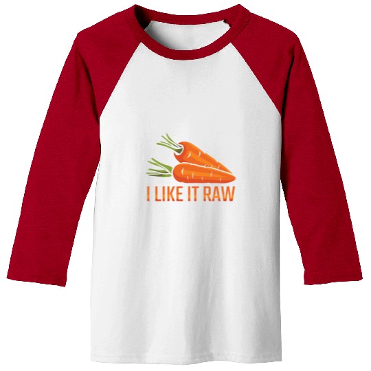 Funny Veggie Foodie Vegetarian Carrot Raw Food Baseball Tees