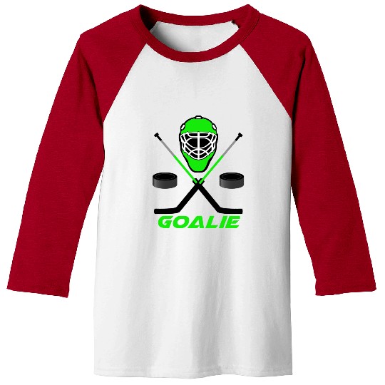 Ice hockey Goalie green Baseball Tees