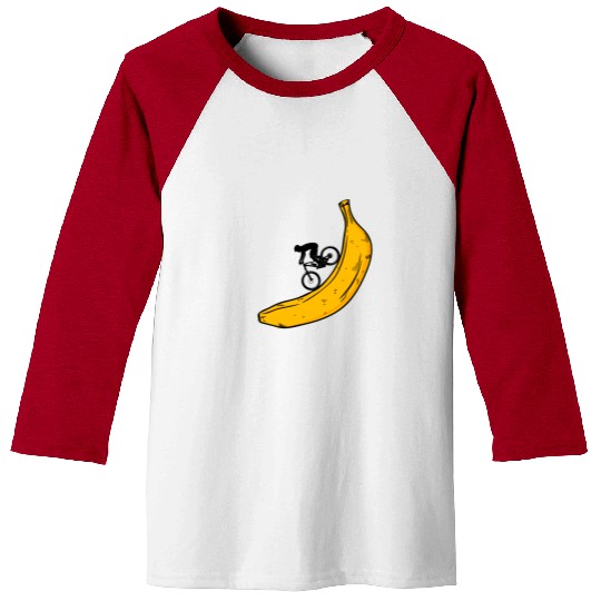 banana downhill Biker Baseball Tees