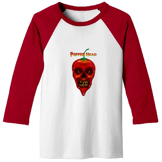 Pepper Head Skull Baseball Tees