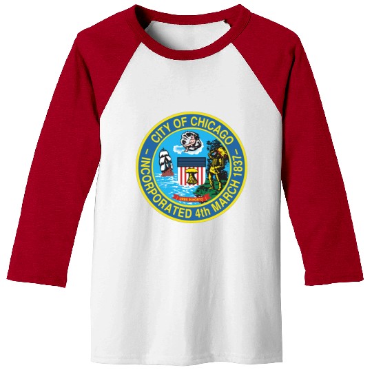 Seal of Chicago, Illinois Baseball Tees