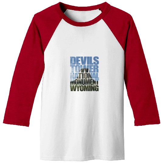 Devils Tower National Monument Wyoming Souvenir Baseball Tees
