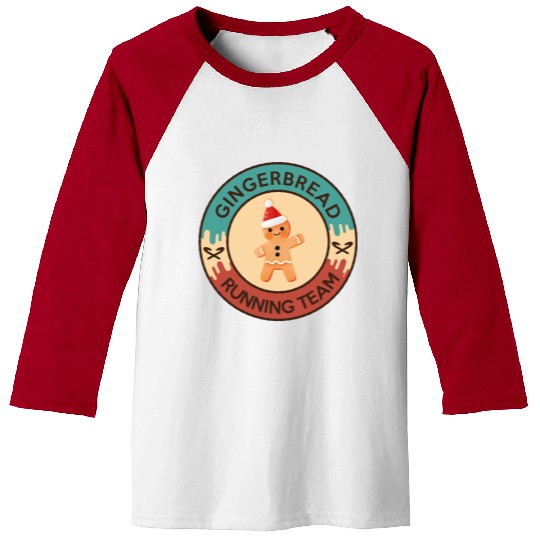 Gingerbread Running Team Baseball Tees
