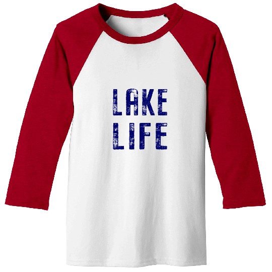 Vintage Distressed Lake Life Baseball Tees
