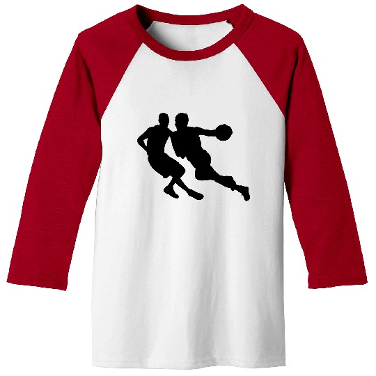 Basketball players in action Baseball Tees