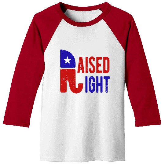 Raised Right Proud Republican Elephant Logo Usa Baseball Tees