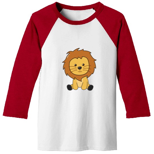 Lion Cute Animals For Kids Lion King Baseball Tees