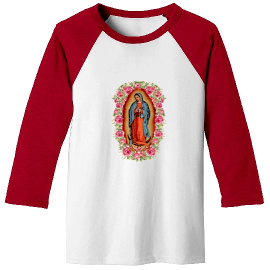 Our Lady Virgen De Guadalupe Virgin Mary Baseball Tees