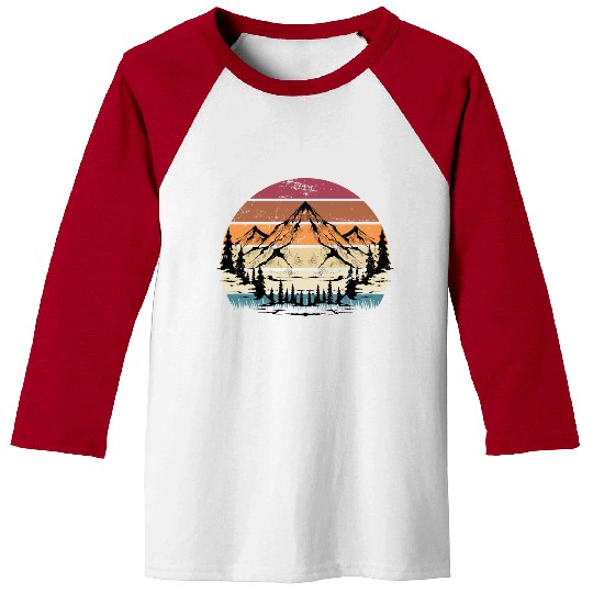 Mountains Mountaineering Hiking Baseball Tees