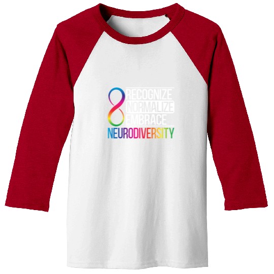 Recognize Normalize Embrace Neurodiversity Autism Baseball Tees