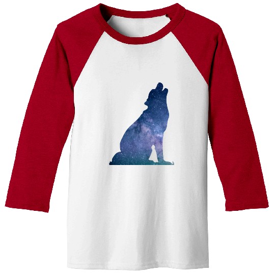 Galaxy Wolf Baseball Tees
