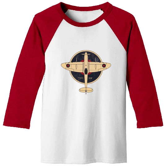 Supermarine Spitfire UK WW2 RAF Baseball Tees