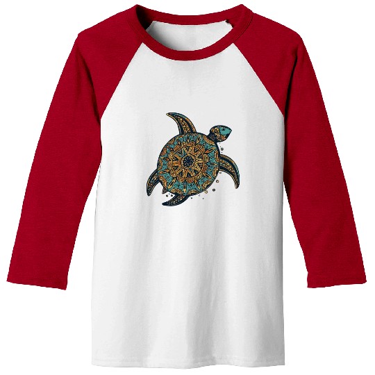 Tribal Hawaiian Sea Turtle Baseball Tees World Turtle