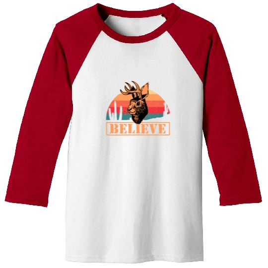 Believe in Jackalope Mythical Animal Jackrabbit Baseball Tees