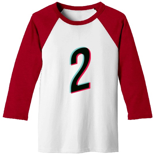 2 - jersey number - Tiktok glitch Baseball Tees