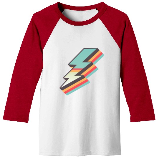 retro vintage lightning bolt Baseball Tees