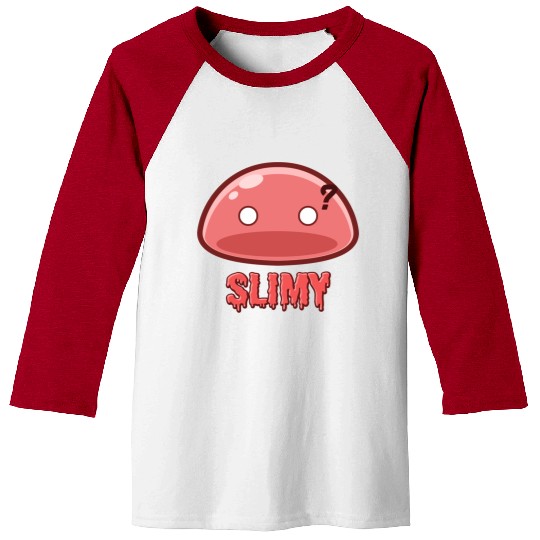 Cute Red Dungeon Slime Monster Weird Anime Baseball Tees