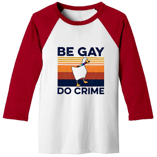 Duck BGD crime Baseball Tees