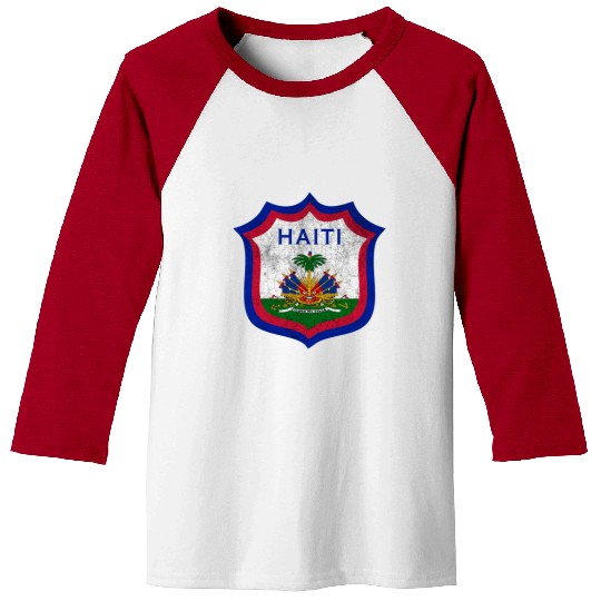 Haiti Crest Design Baseball Tees