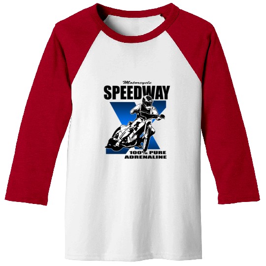 Motorcycle Speedway Racing Baseball Tees