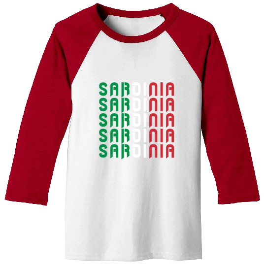 Sardinia Italy Flags Design Baseball Tees