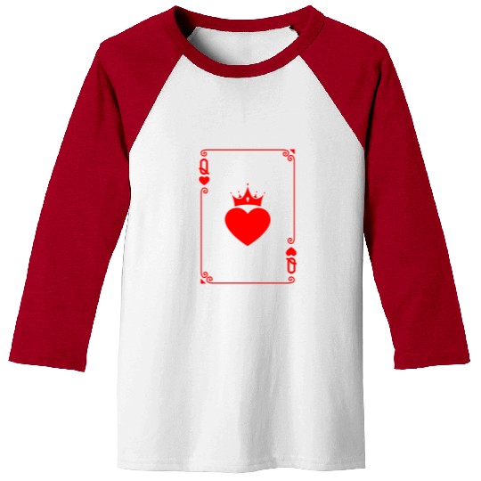 Queen of Heart King Queen Couple Halloween Costume Baseball Tees