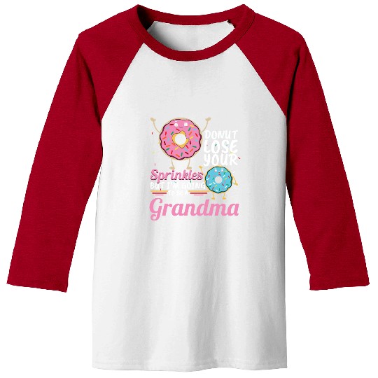 Donut Sprinkles Grandma Gender Reveal Pregnancy Baseball Tees