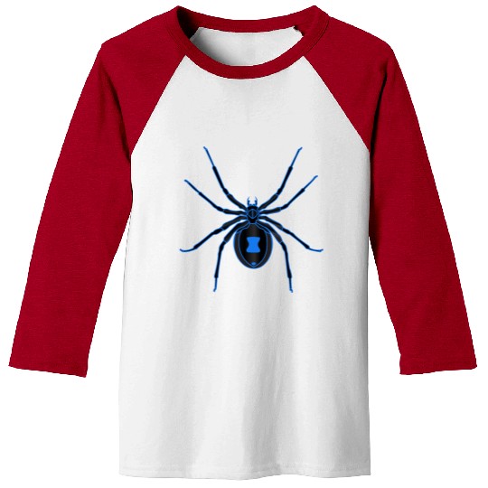 Black Widow Blue Design Baseball Tees