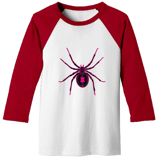 Black Widow Pink Design Baseball Tees