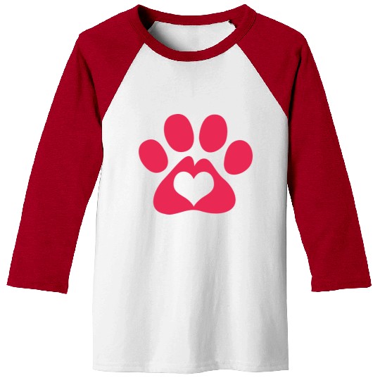 Dog Paw Adopt A Pet Dog Rescue Baseball Tees