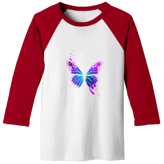 Bright neon butterfly Baseball Tees