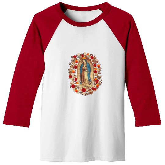 Our Lady Of Guadalupe Virgin Mary Catholic Baseball Tees