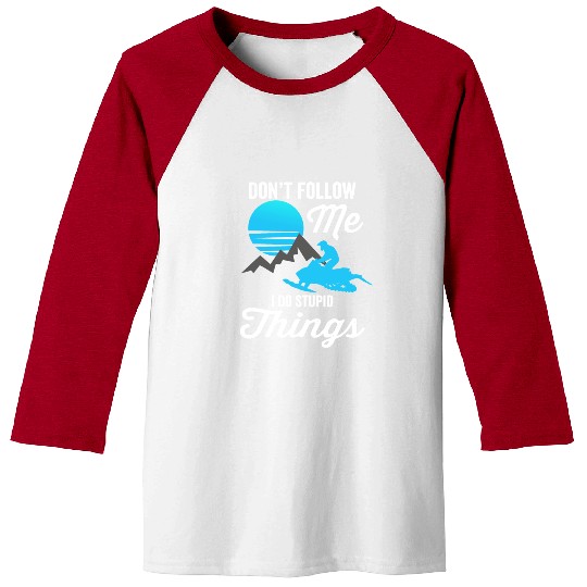 Funny Snowmobile Gifts Snow Rider Winter Sports Baseball Tees